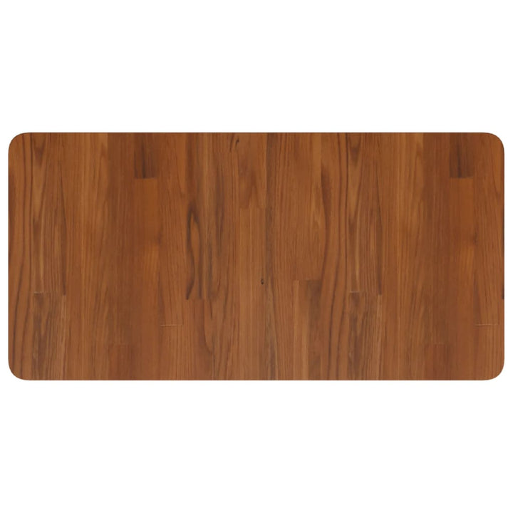 bordplade til badeværelse 80x40x2,5 cm massivt træ mørkebrun