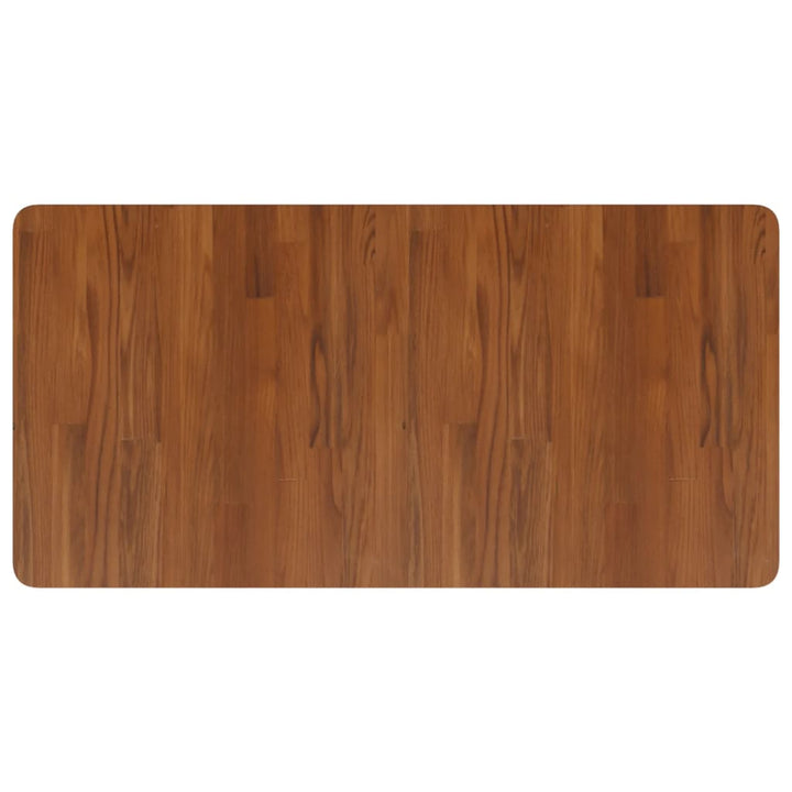 bordplade til badeværelse 100x50x2,5 cm massivt træ mørkebrun