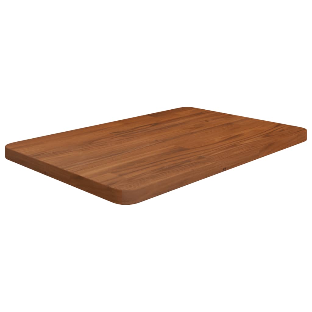 bordplade til badeværelse 60x40x2,5 cm massivt træ mørkebrun