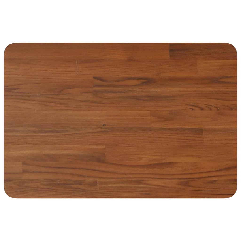bordplade til badeværelse 60x40x2,5 cm massivt træ mørkebrun