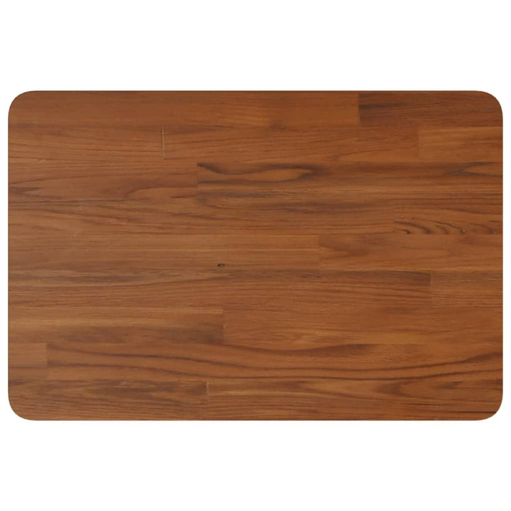 bordplade til badeværelse 60x40x2,5 cm massivt træ mørkebrun