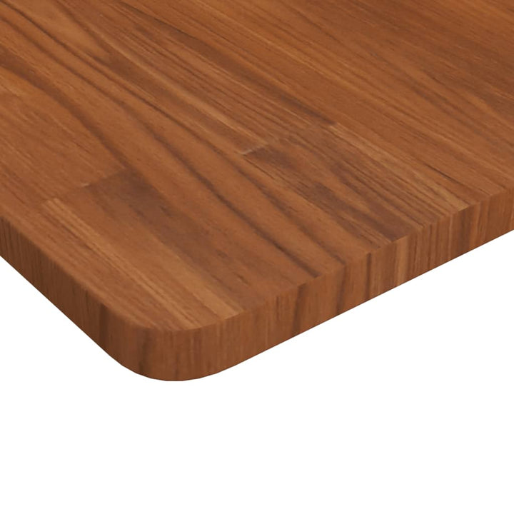 bordplade til badeværelse 60x40x2,5 cm massivt træ mørkebrun