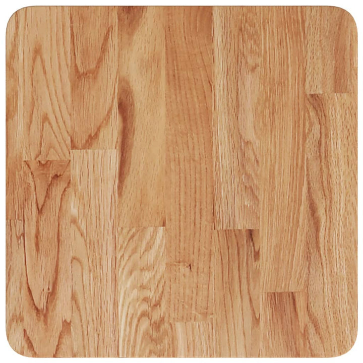 firkantet bordplade 40x40x4 cm behandlet massivt eg lysebrun