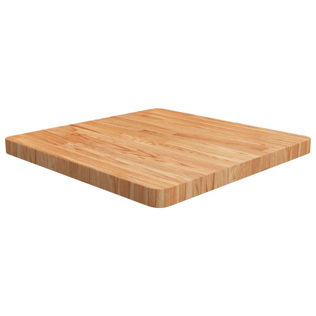 firkantet bordplade 60x60x4 cm behandlet massivt eg lysebrun