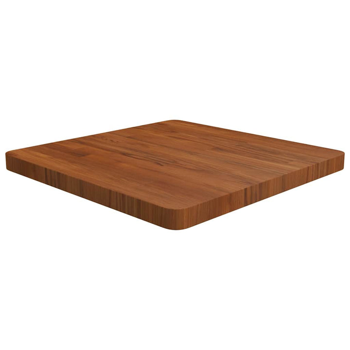 firkantet bordplade 60x60x4 cm behandlet massivt eg mørkebrun
