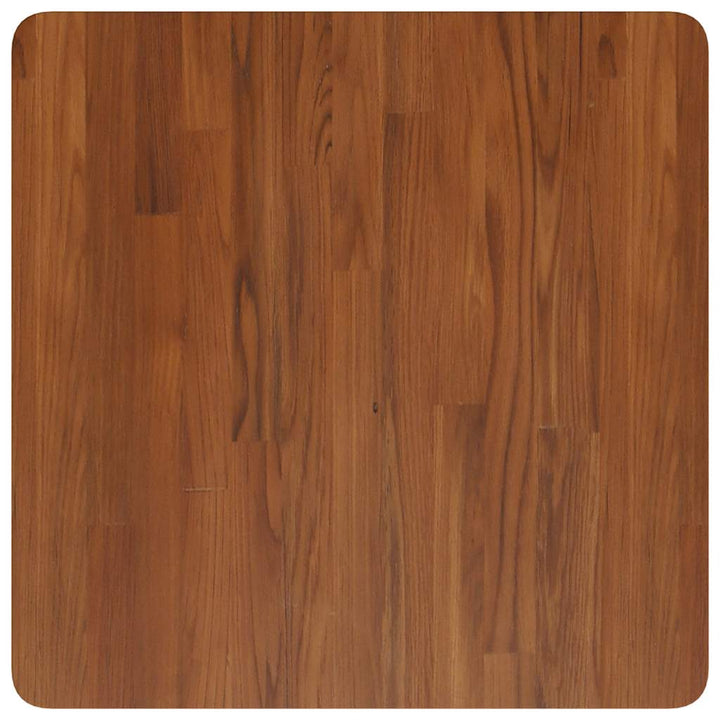 firkantet bordplade 60x60x4 cm behandlet massivt eg mørkebrun