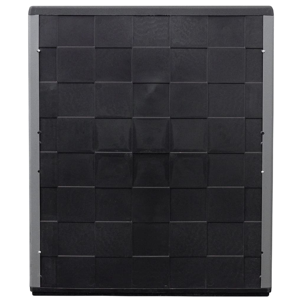 opbevaringsskab til haven 68x37x84 cm PP grå og sort