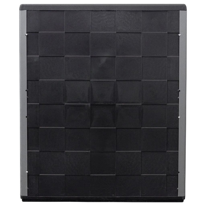 opbevaringsskab til haven 68x37x84 cm PP grå og sort