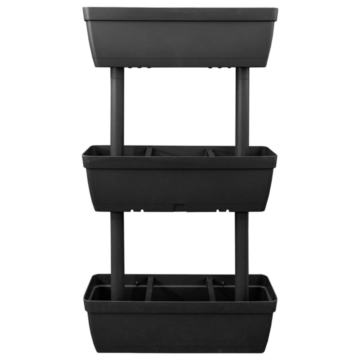 plantekasser 3 stk. 100 cm antracitgrå