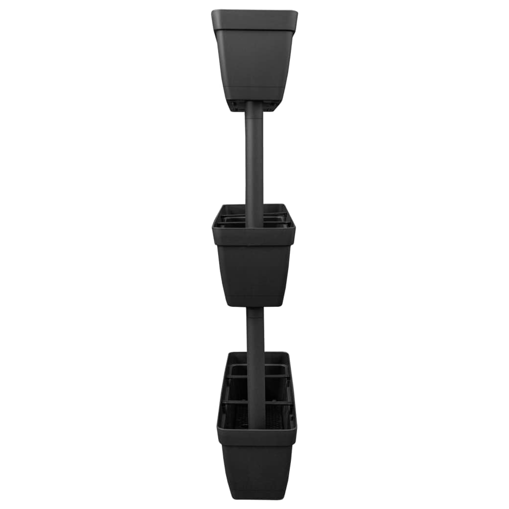 plantekasser 3 stk. 100 cm antracitgrå