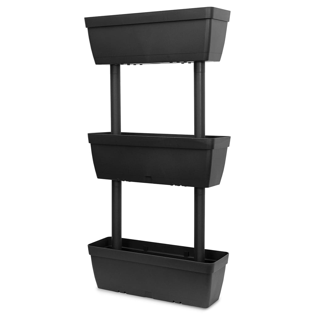 plantekasser 6 stk. 100 cm antracitgrå