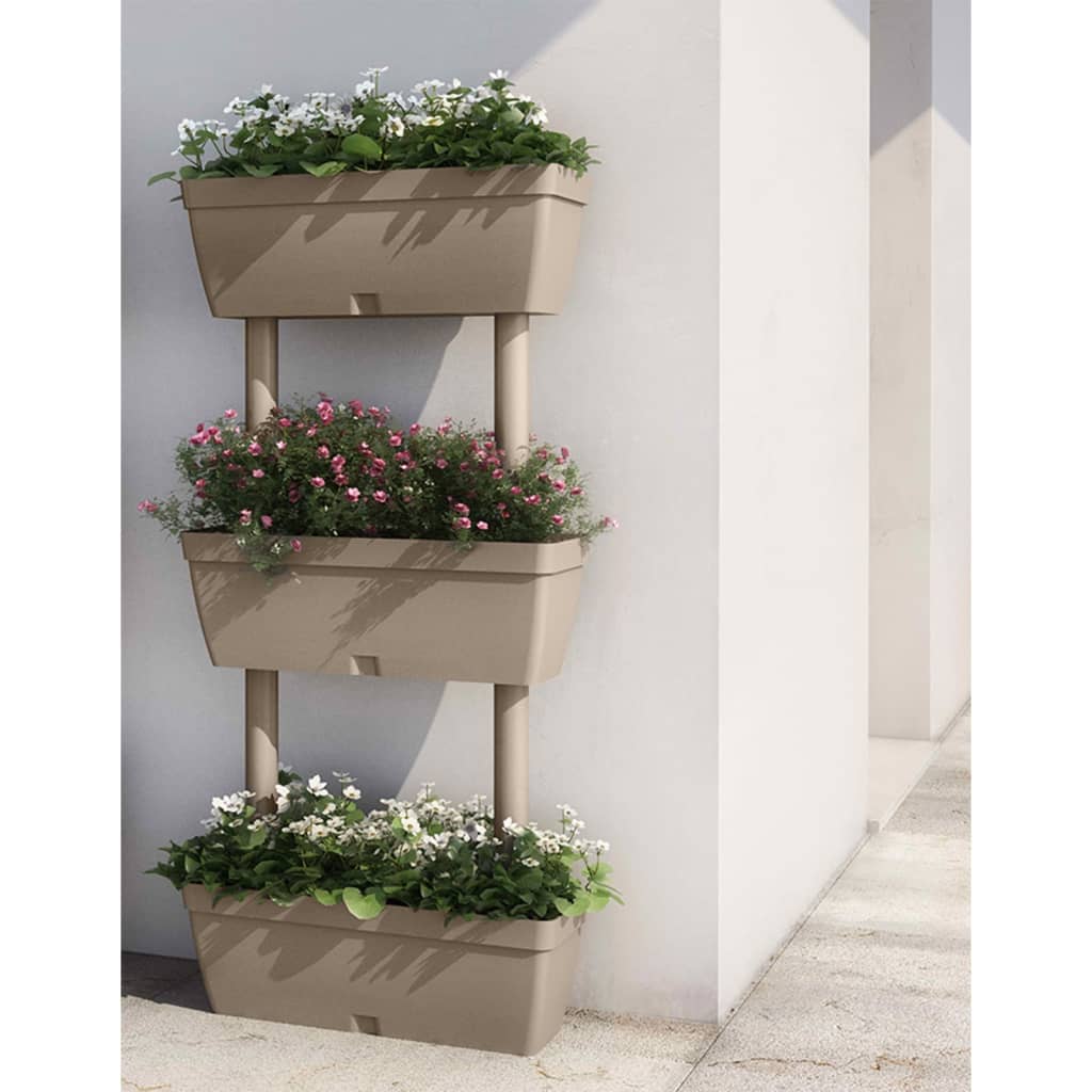 plantekasser 6 stk. 100 cm gråbrun