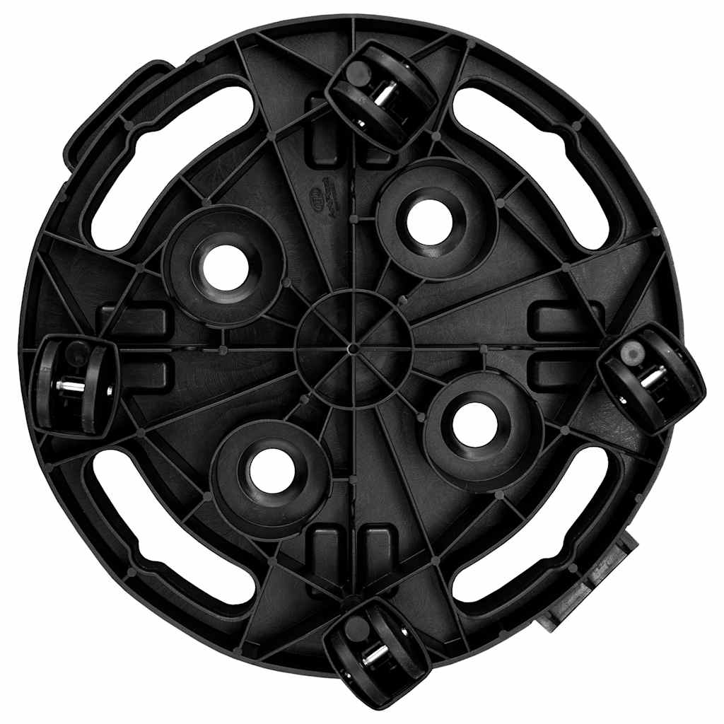 plantevogn med hjul 30 cm i diameter 170 kg sort