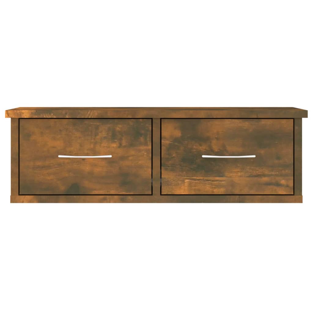 vægskab 60x26x18,5 cm konstrueret træ røget egetræsfarve