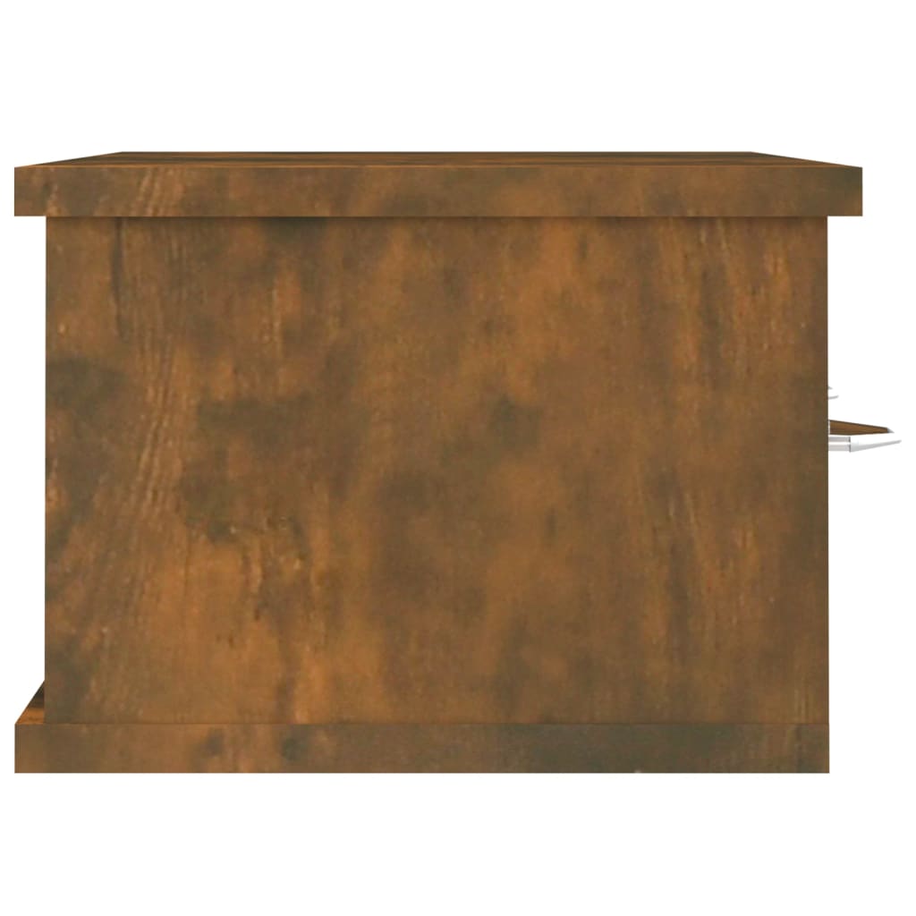 vægskab 60x26x18,5 cm konstrueret træ røget egetræsfarve