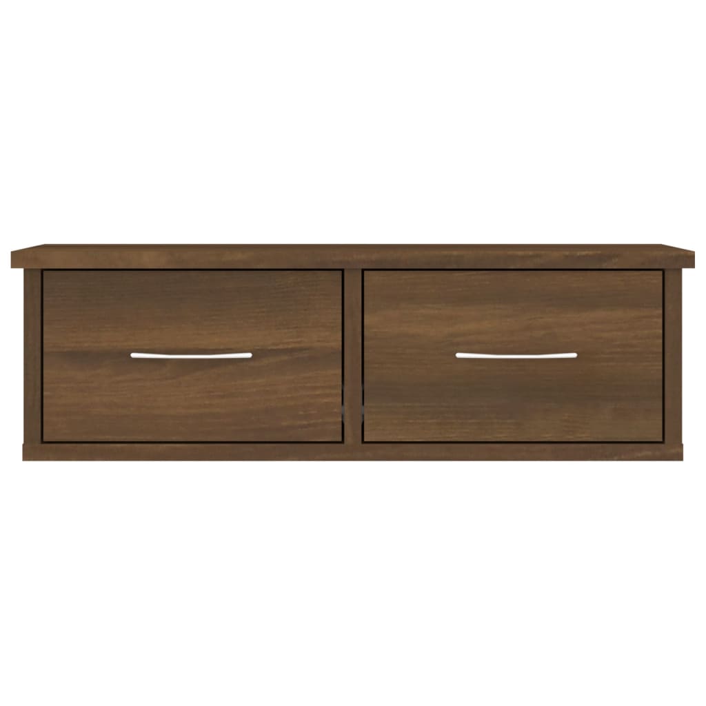 vægskab 60x26x18,5 cm konstrueret træ brun egetræsfarve