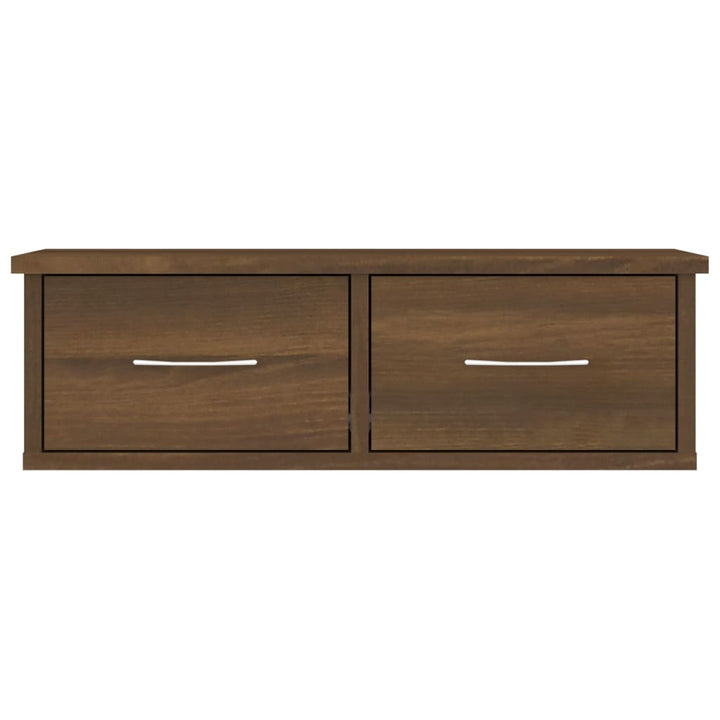 vægskab 60x26x18,5 cm konstrueret træ brun egetræsfarve