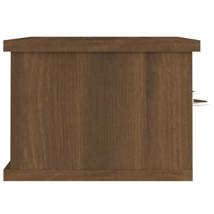 vægskab 60x26x18,5 cm konstrueret træ brun egetræsfarve