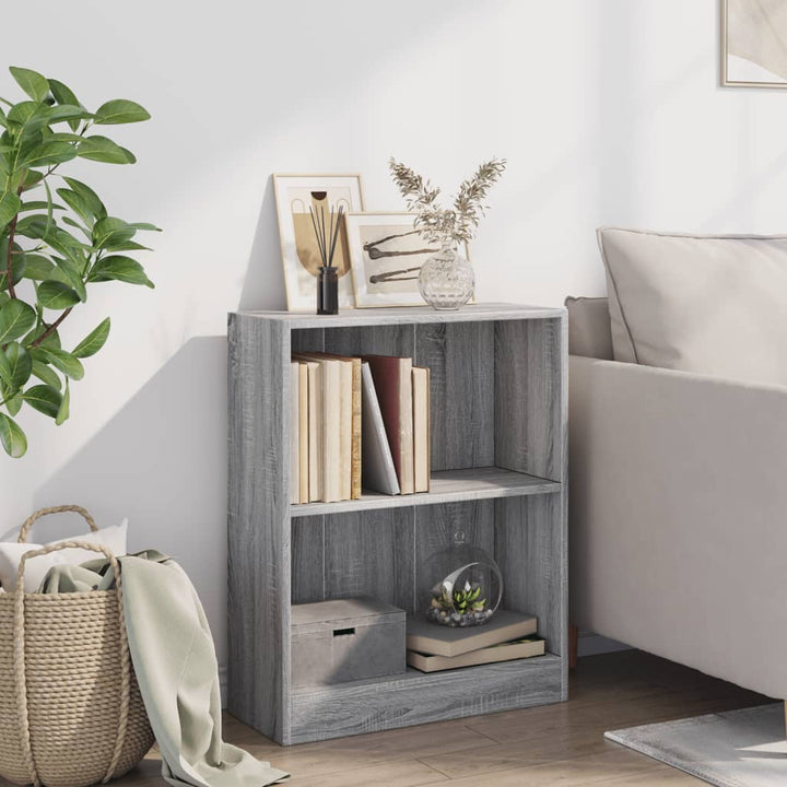 bogreol 60x24x76 cm konstrueret træ grå sonoma-eg