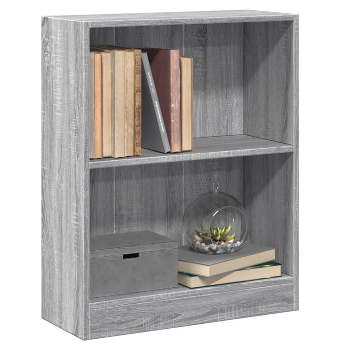 bogreol 60x24x76 cm konstrueret træ grå sonoma-eg