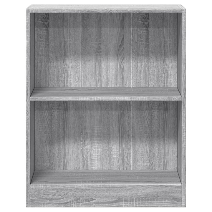 bogreol 60x24x76 cm konstrueret træ grå sonoma-eg