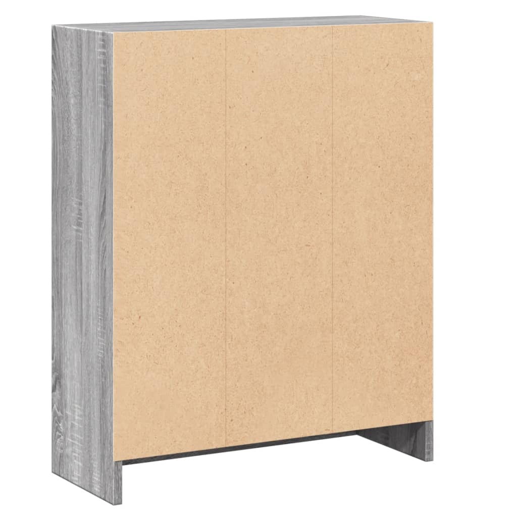 bogreol 60x24x76 cm konstrueret træ grå sonoma-eg
