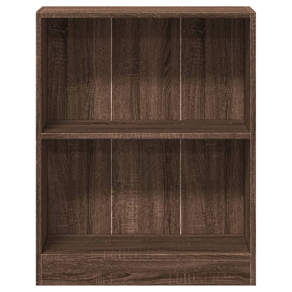 bogreol 60x24x76 cm konstrueret træ brun egetræsfarve