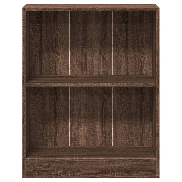 bogreol 60x24x76 cm konstrueret træ brun egetræsfarve