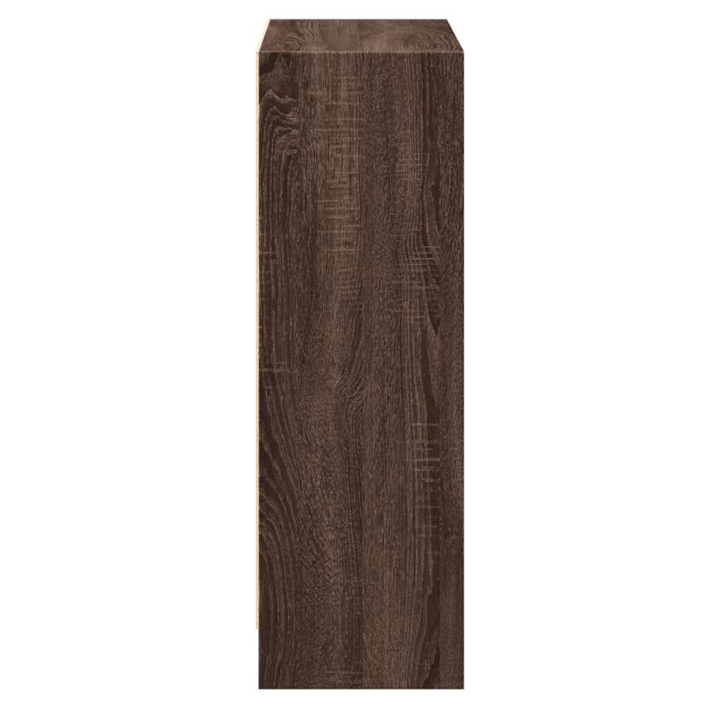 bogreol 60x24x76 cm konstrueret træ brun egetræsfarve