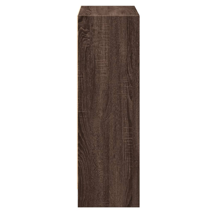 bogreol 60x24x76 cm konstrueret træ brun egetræsfarve