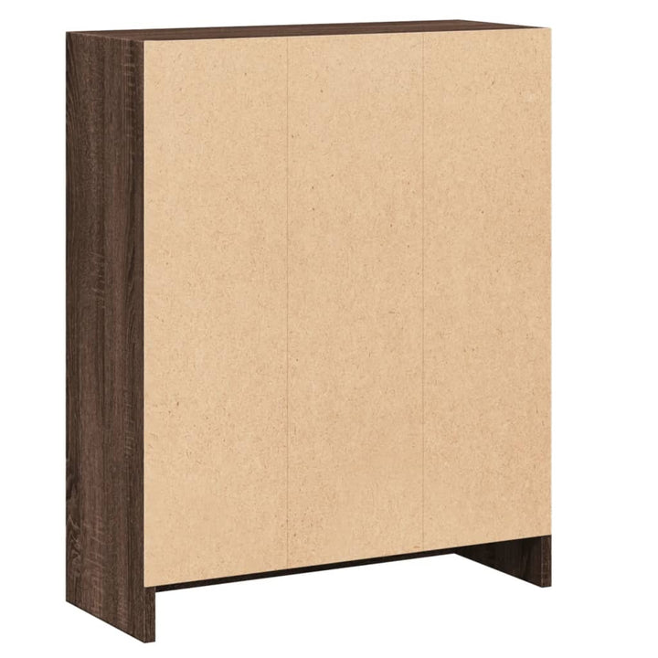 bogreol 60x24x76 cm konstrueret træ brun egetræsfarve