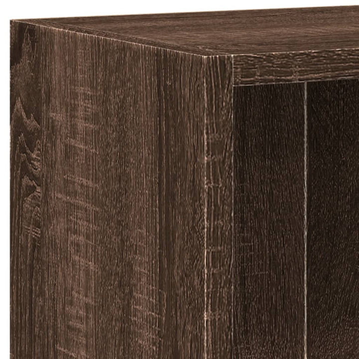bogreol 60x24x76 cm konstrueret træ brun egetræsfarve
