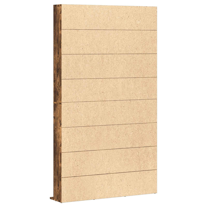 reol 102x23x177,5 cm konstrueret træ røget egetræsfarve