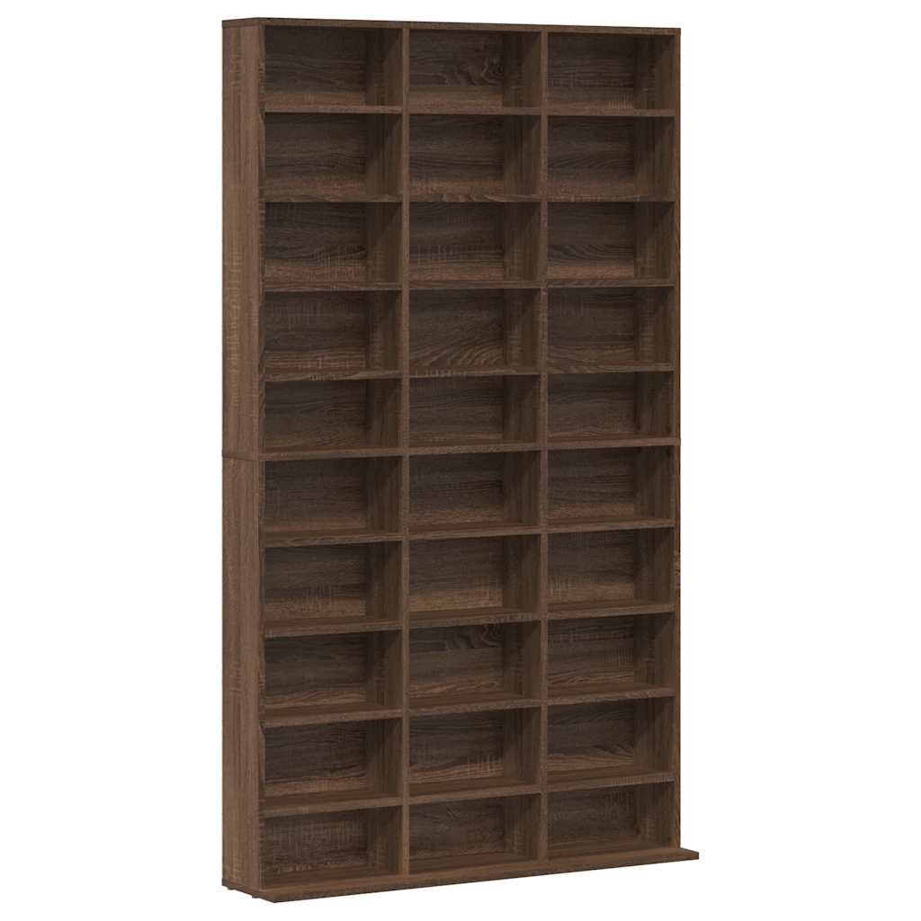 reol 102x23x177,5 cm konstrueret træ brun egetræsfarve