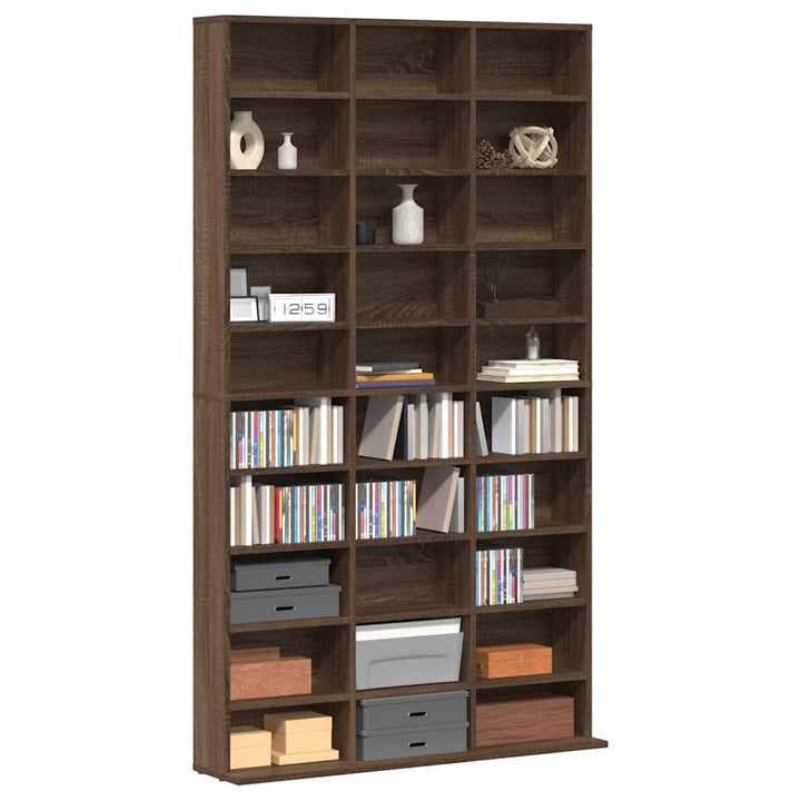 reol 102x23x177,5 cm konstrueret træ brun egetræsfarve