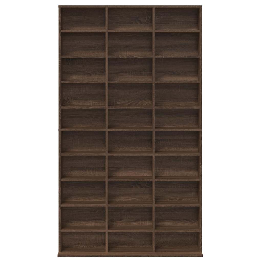 reol 102x23x177,5 cm konstrueret træ brun egetræsfarve
