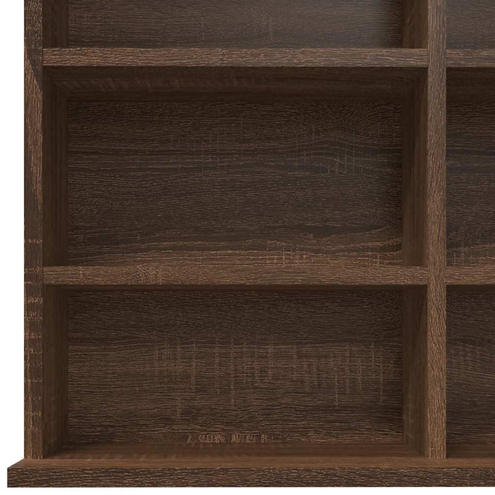 reol 102x23x177,5 cm konstrueret træ brun egetræsfarve