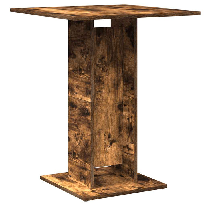 bistrobord 60x60x75 cm konstrueret træ røget egetræsfarve