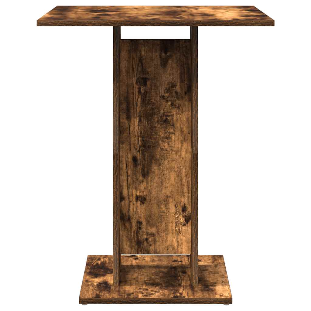 bistrobord 60x60x75 cm konstrueret træ røget egetræsfarve
