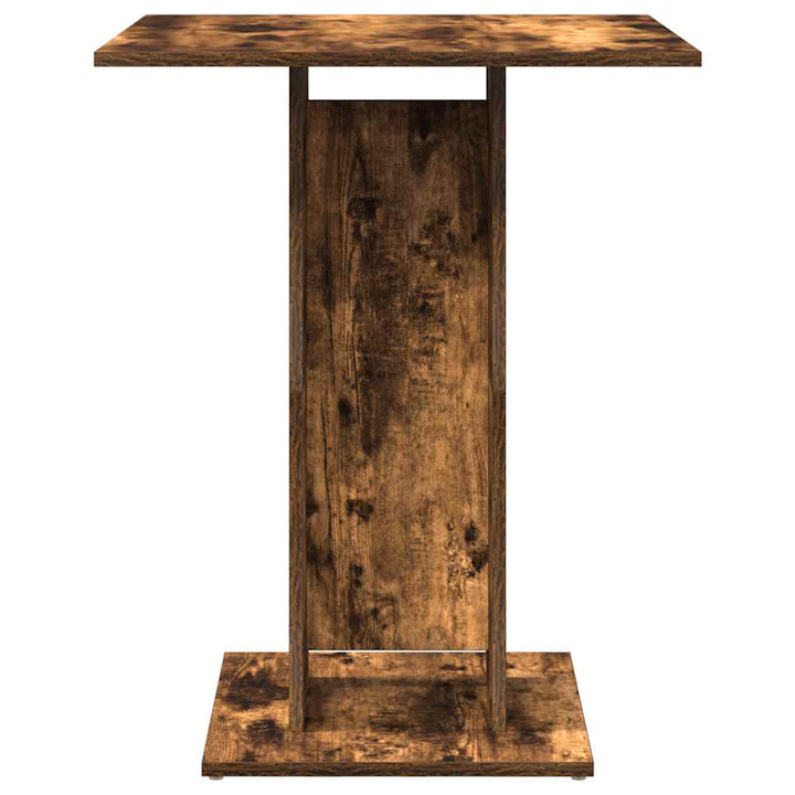bistrobord 60x60x75 cm konstrueret træ røget egetræsfarve