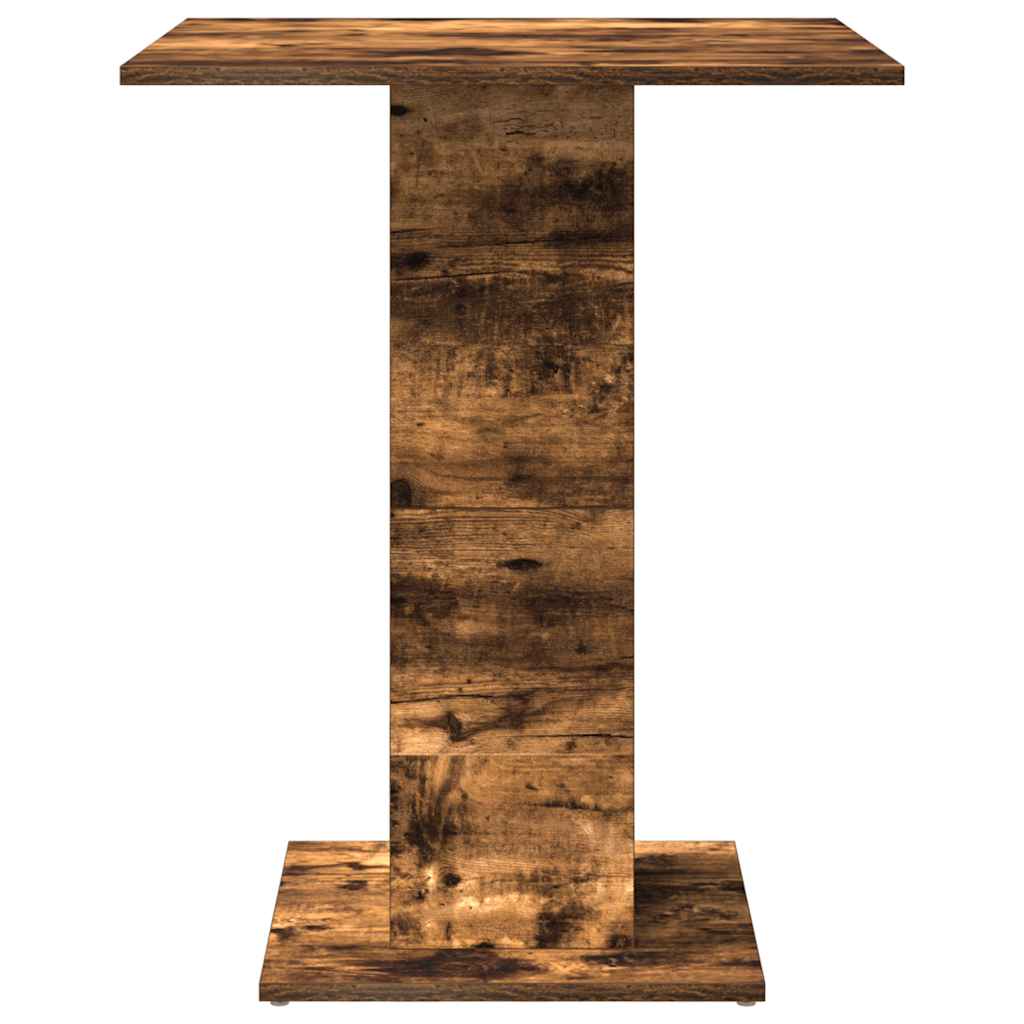 bistrobord 60x60x75 cm konstrueret træ røget egetræsfarve