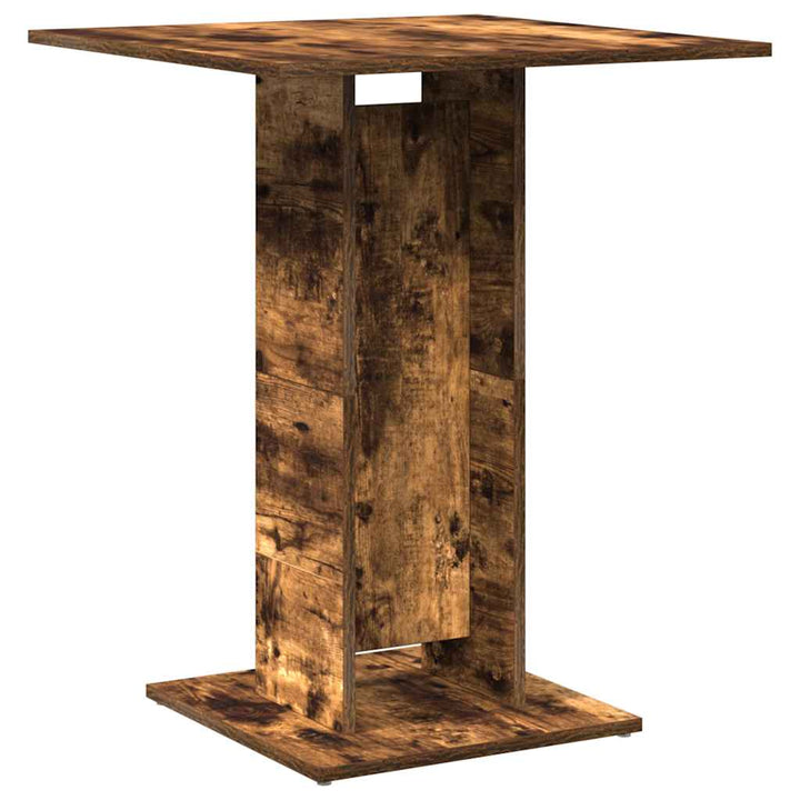 bistrobord 60x60x75 cm konstrueret træ røget egetræsfarve