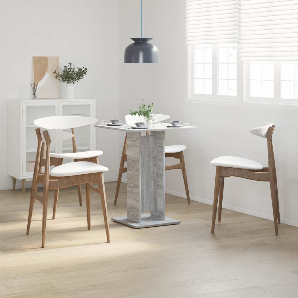 bistrobord 60x60x75 cm konstrueret træ grå sonoma-eg
