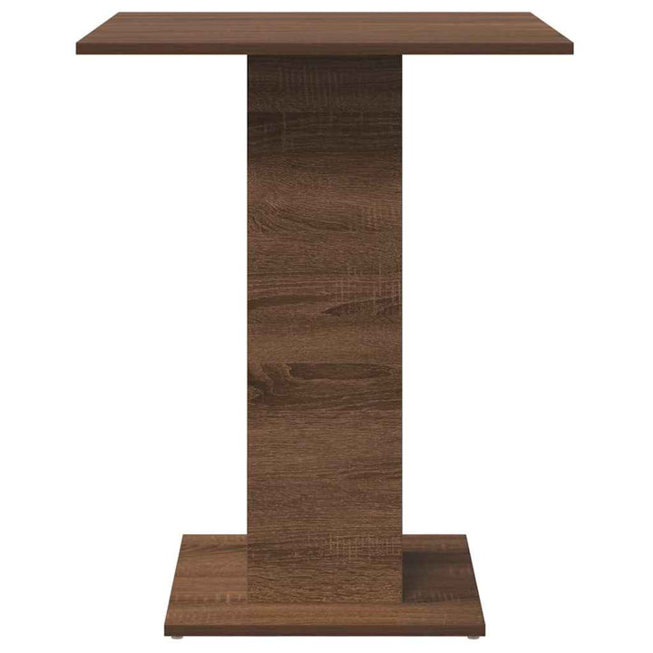 bistrobord 60x60x75 cm konstrueret træ brun egetræ