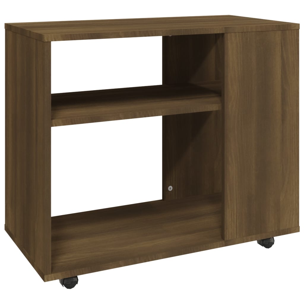 sidebord 70x35x55 cm konstrueret træ brun egetræsfarve