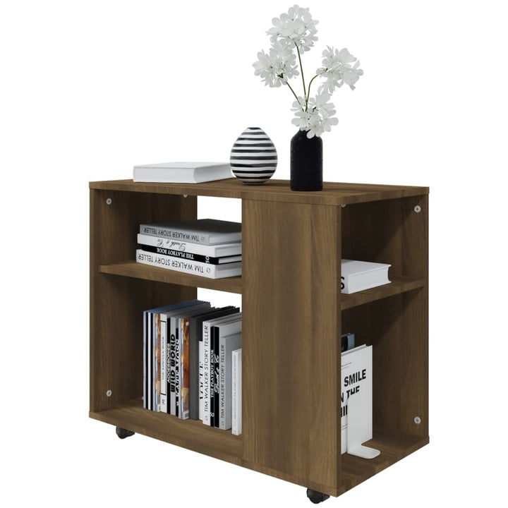sidebord 70x35x55 cm konstrueret træ brun egetræsfarve