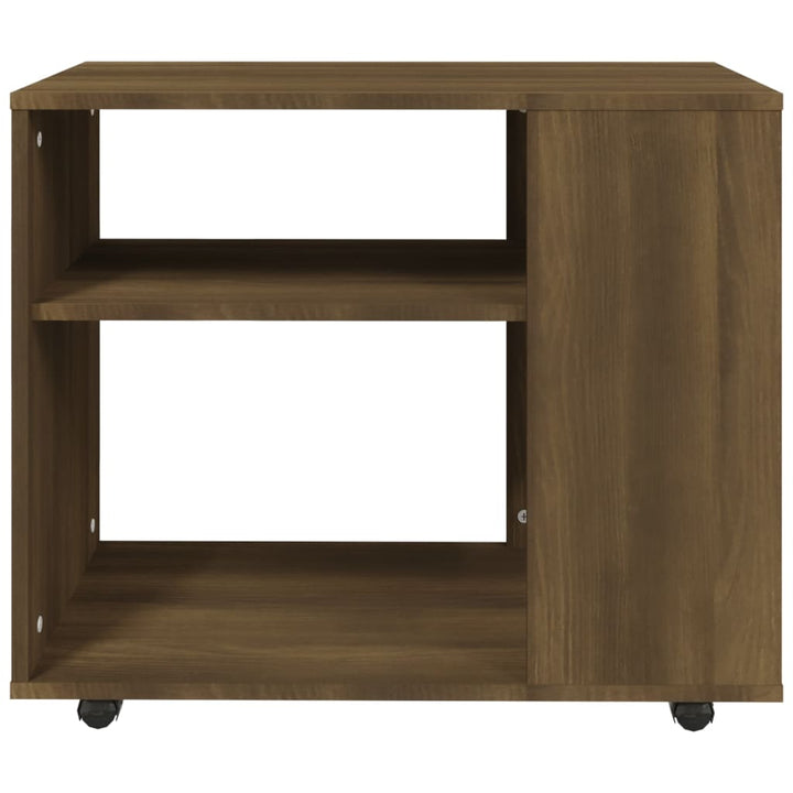 sidebord 70x35x55 cm konstrueret træ brun egetræsfarve