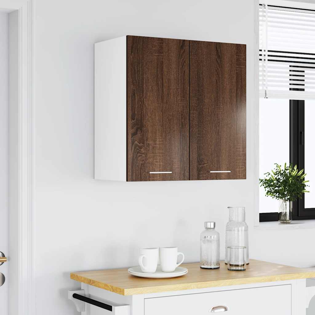hængeskab "Lyon" brun eg 60x31x60 cm konstrueret træ