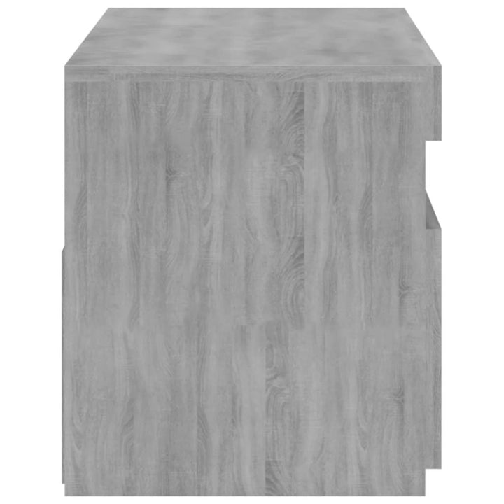 tv-bord med LED-lys 75x35x40 cm grå sonoma-eg