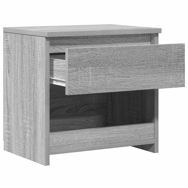 sengebord 40x30x39 cm konstrueret træ grå sonoma-eg